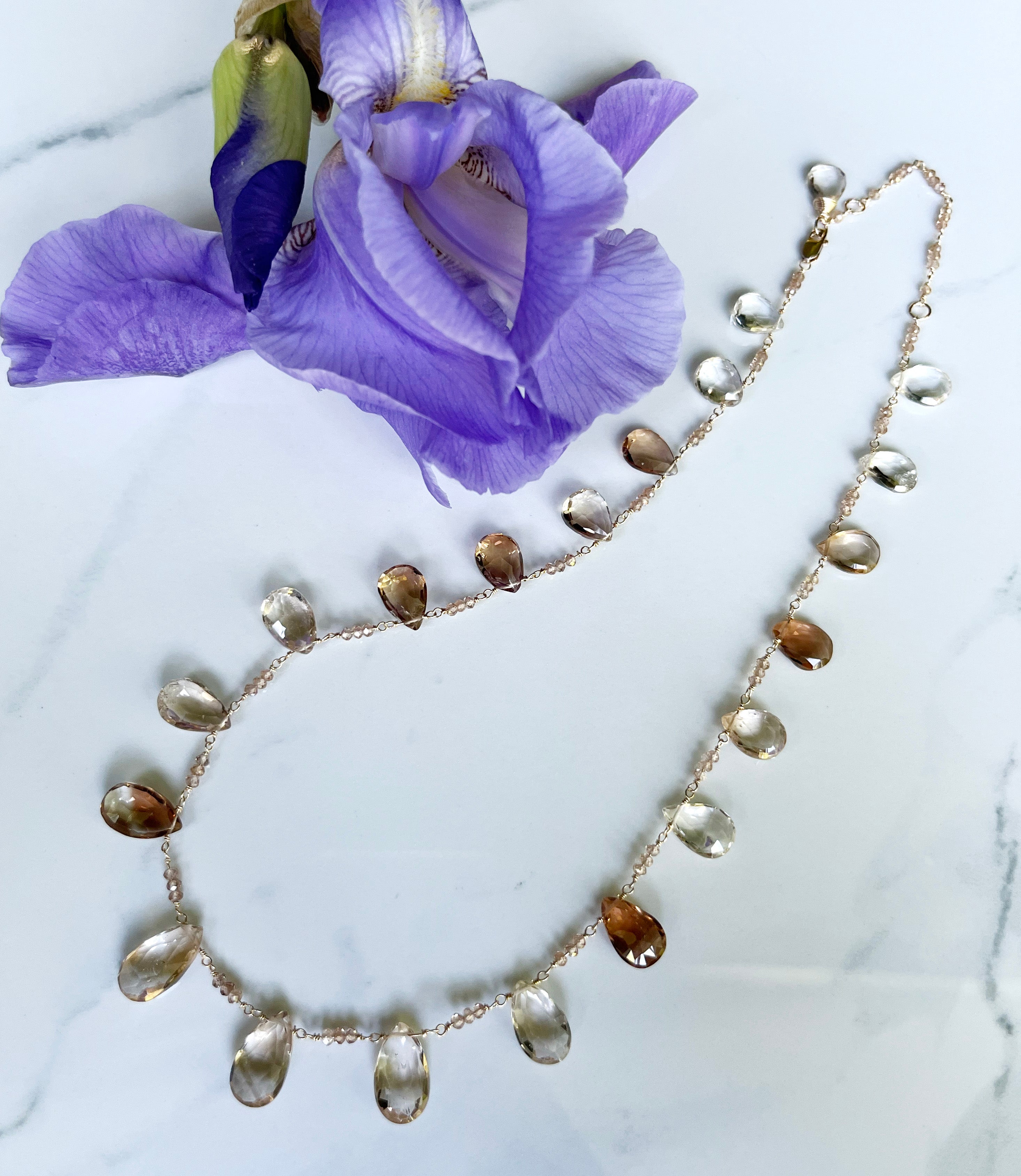 Imperial Topaz necklace