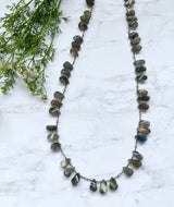 Labradorite necklace and earrings