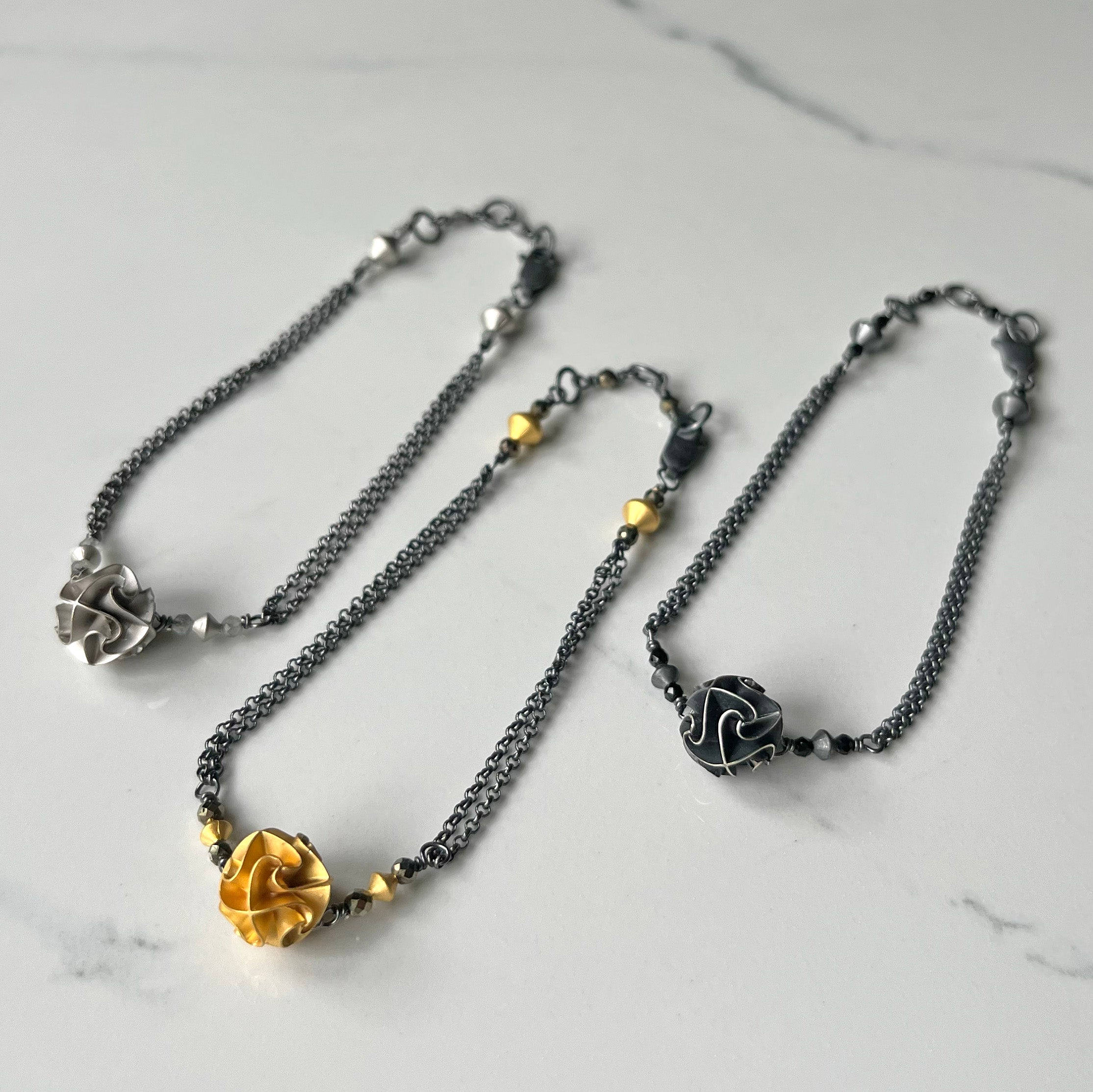 Mini Flora Bracelet, A Delicate and Floral Bracelet with Adjustable Length.