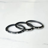 Tempo Band - Oxidized and Highlighted Notches around the Band for Stacking.