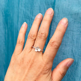 Petal Ring, All Silver, Shiny Silver Flower on Sterling Silver Band, for casual occasions