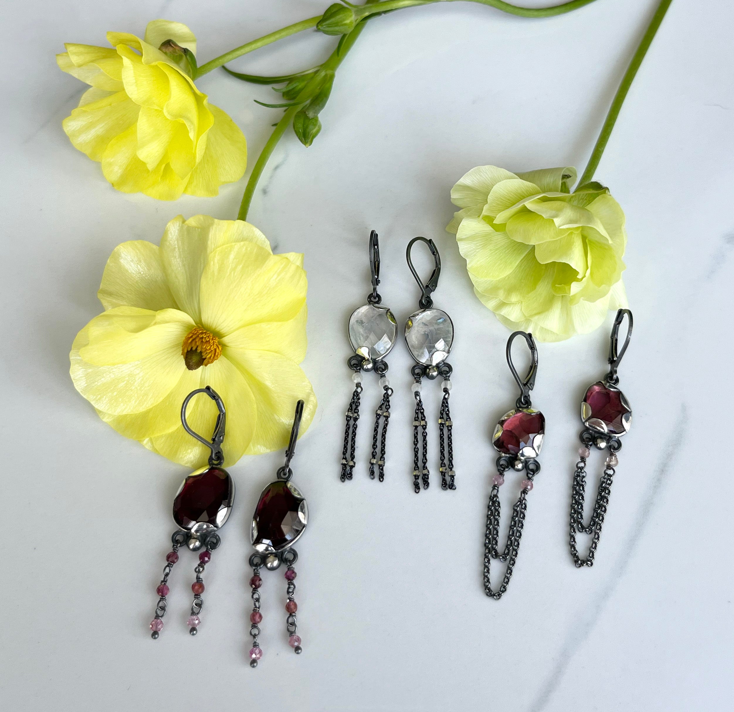 Short dangle earrings