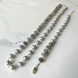 Gem Necklaces - Silver - Various Length and Gemstones, Traditional Shape with Contemporary Accent.