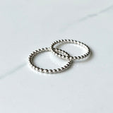 Dazzle Ring, All Silver, Precious/Semi Precious Gemstone Briolette Dangles wire-wrapped on Sterling Silver Rounded Band.