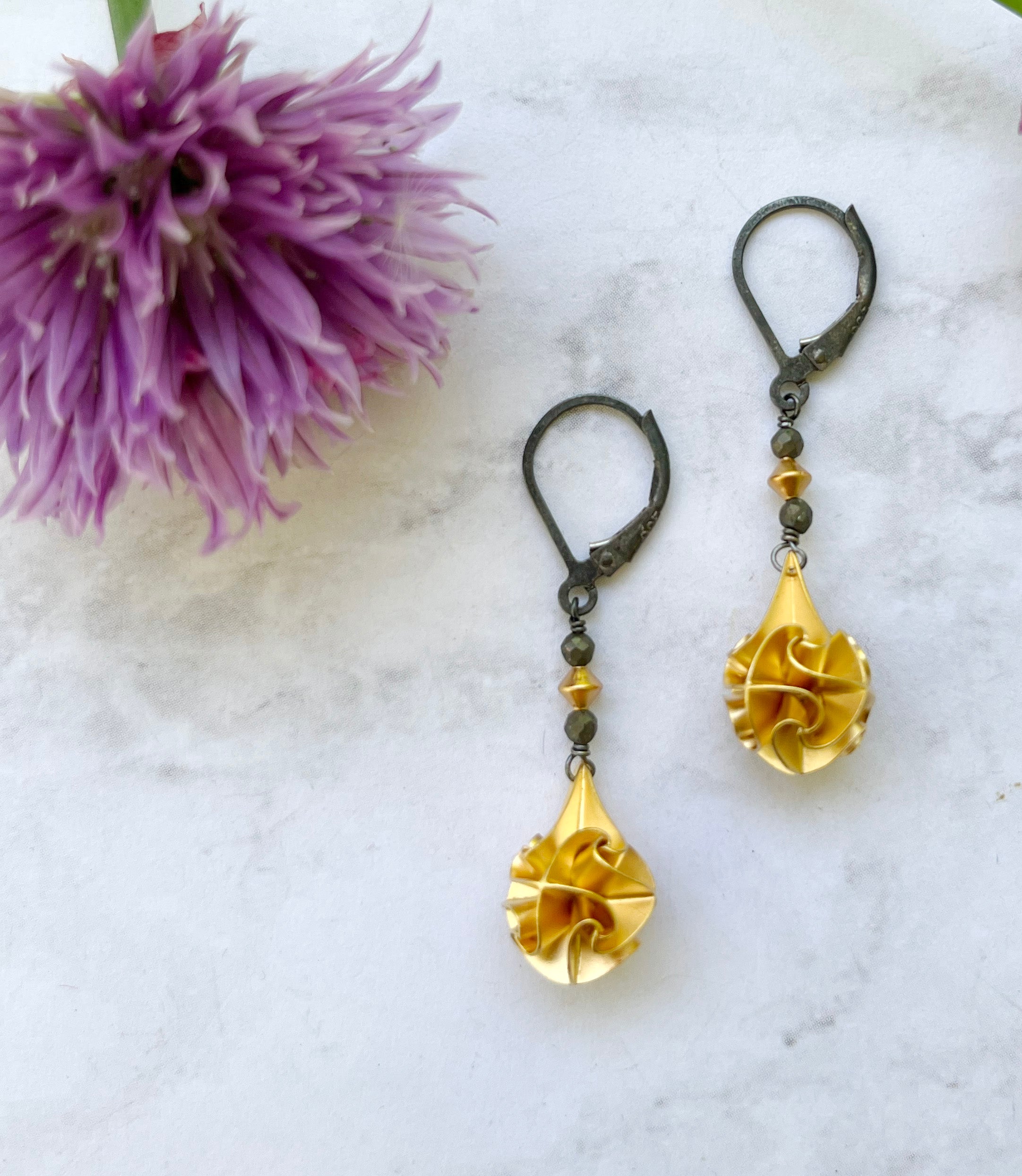 Teardrop Earrings, Simple Sparkling Star in 3 Colors and 2 Sizes options, Daily Wear or Special Occasions.