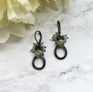 pave diamond earrings - wire - Group A
